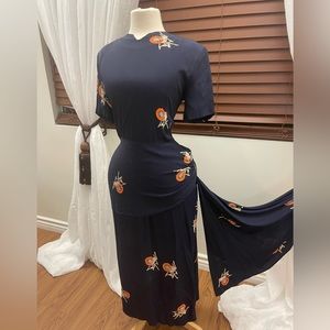 1940s vintage Peggy hunt pinwheel novelty dress